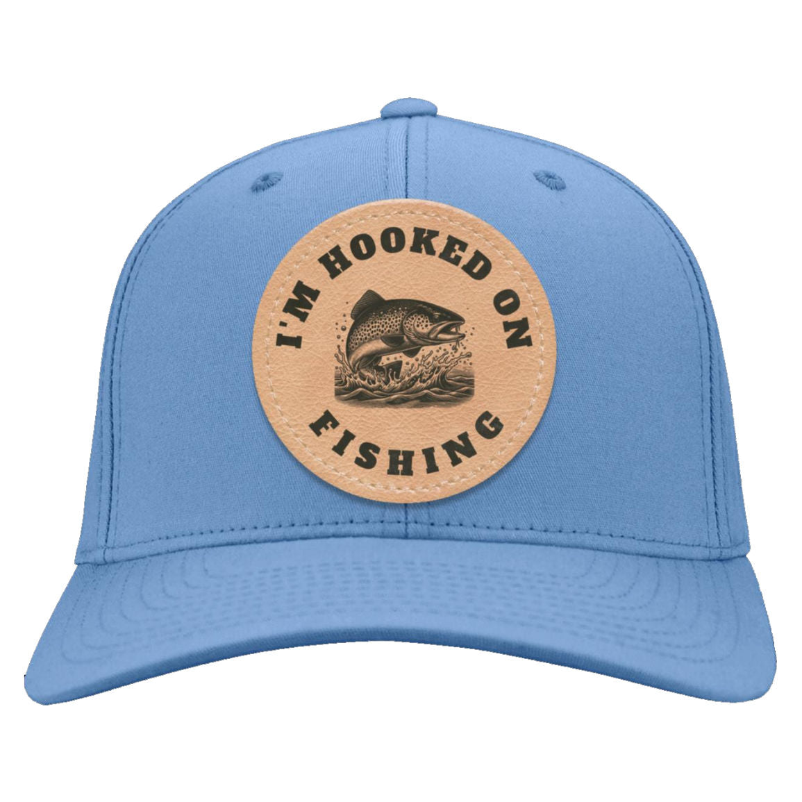 I'm Hooked on Fishing Twill Cap k carollina-blue