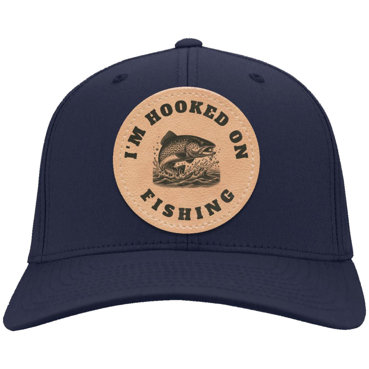 I'm Hooked on Fishing Twill Cap k navy