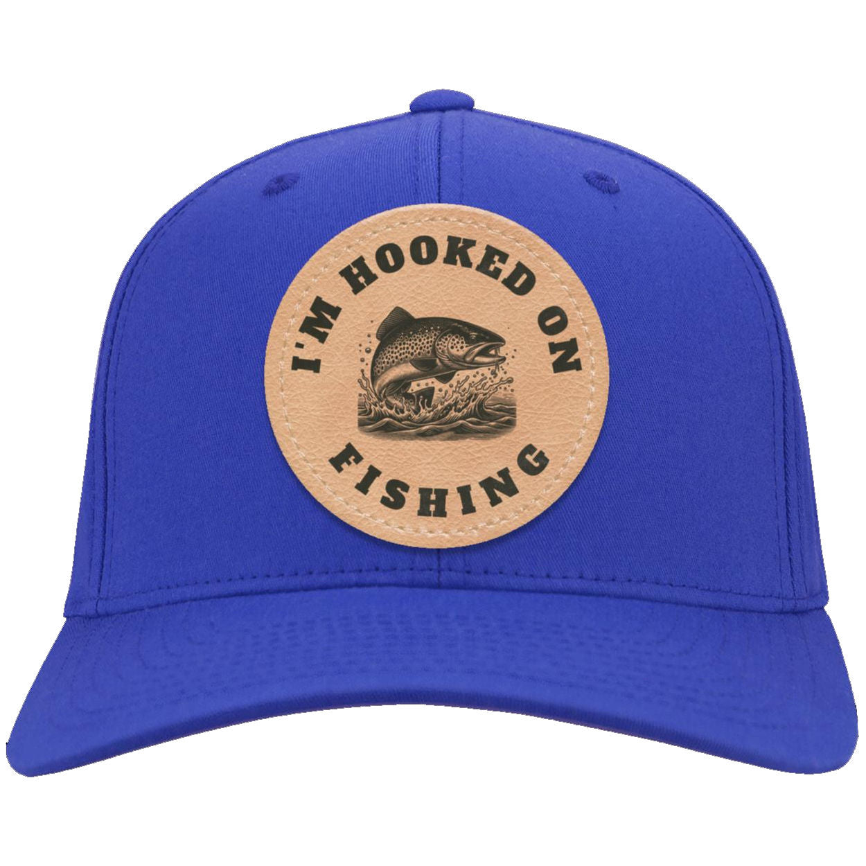 I'm Hooked on Fishing Twill Cap k royal