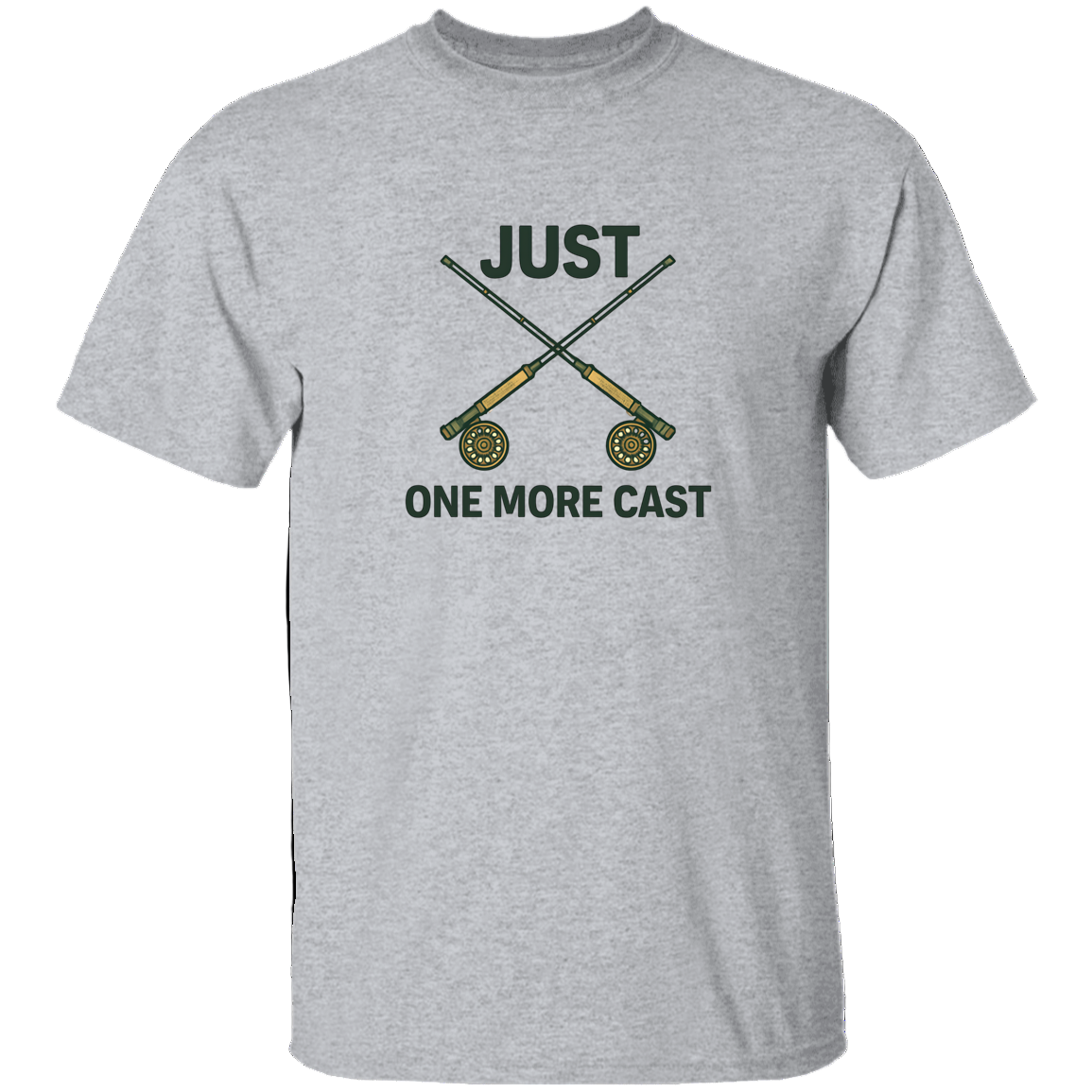 just one more cast t shirt sport grey