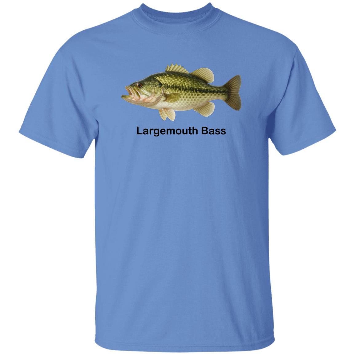 largemouth bass t shirt carolina blue