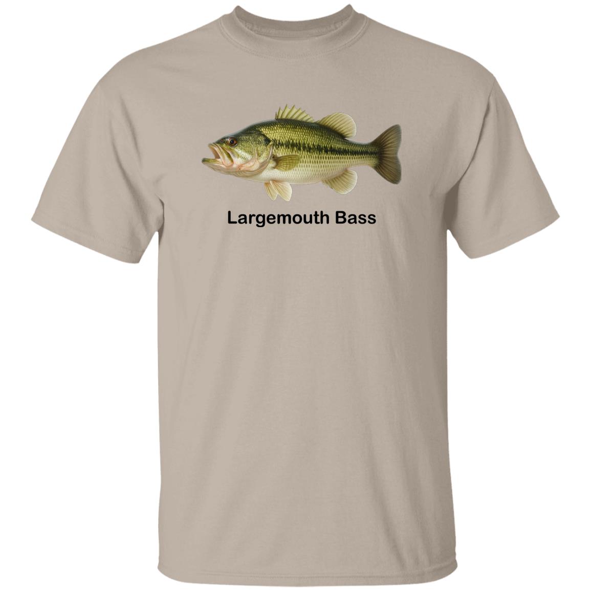 largemouth bass t shirt sand
