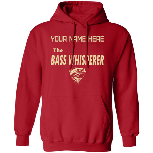 Personalized the bass whisperer hoodie a red