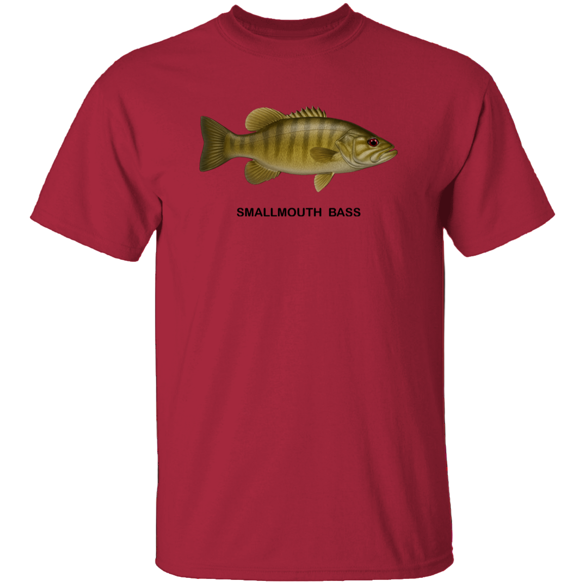 smallmouth bass t-shirt red