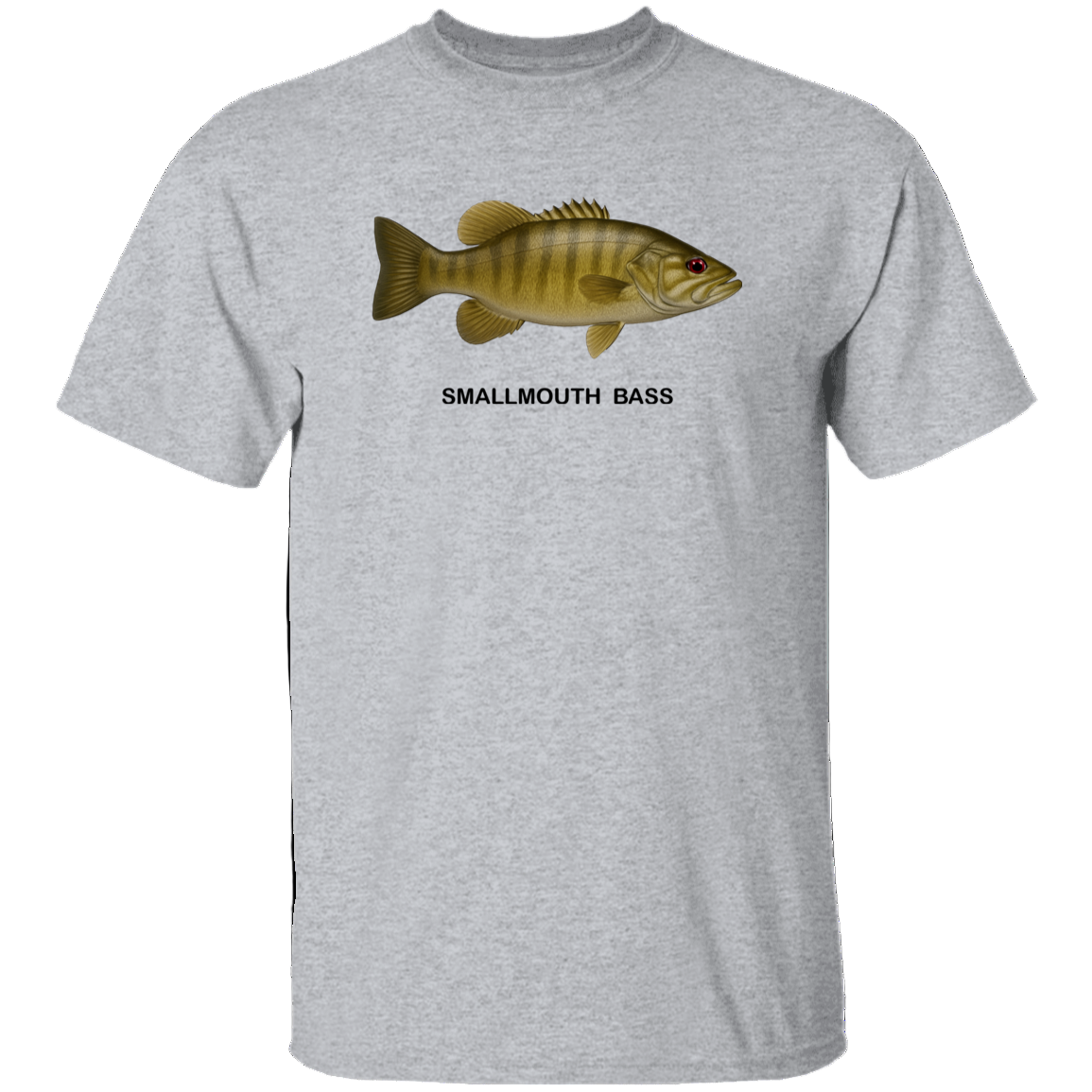 smallmouth bass t-shirt sport-grey