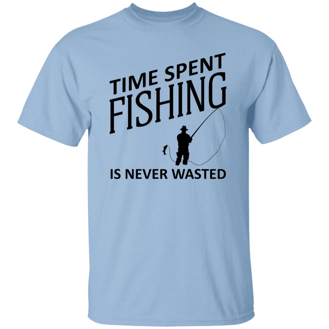Time spent is never wasted b t-shirt light-blue