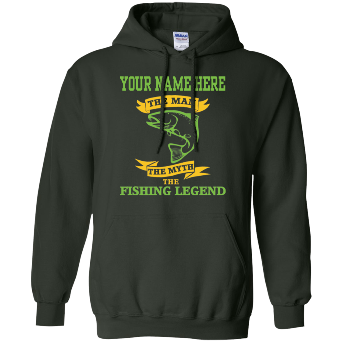Personalized The Man The Myth The Fishing Legend Hoodie d