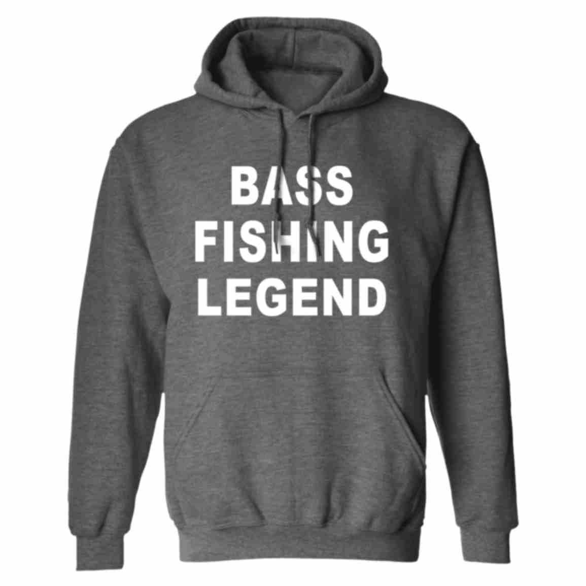 Bass fishing legend hoodie w dark-heather