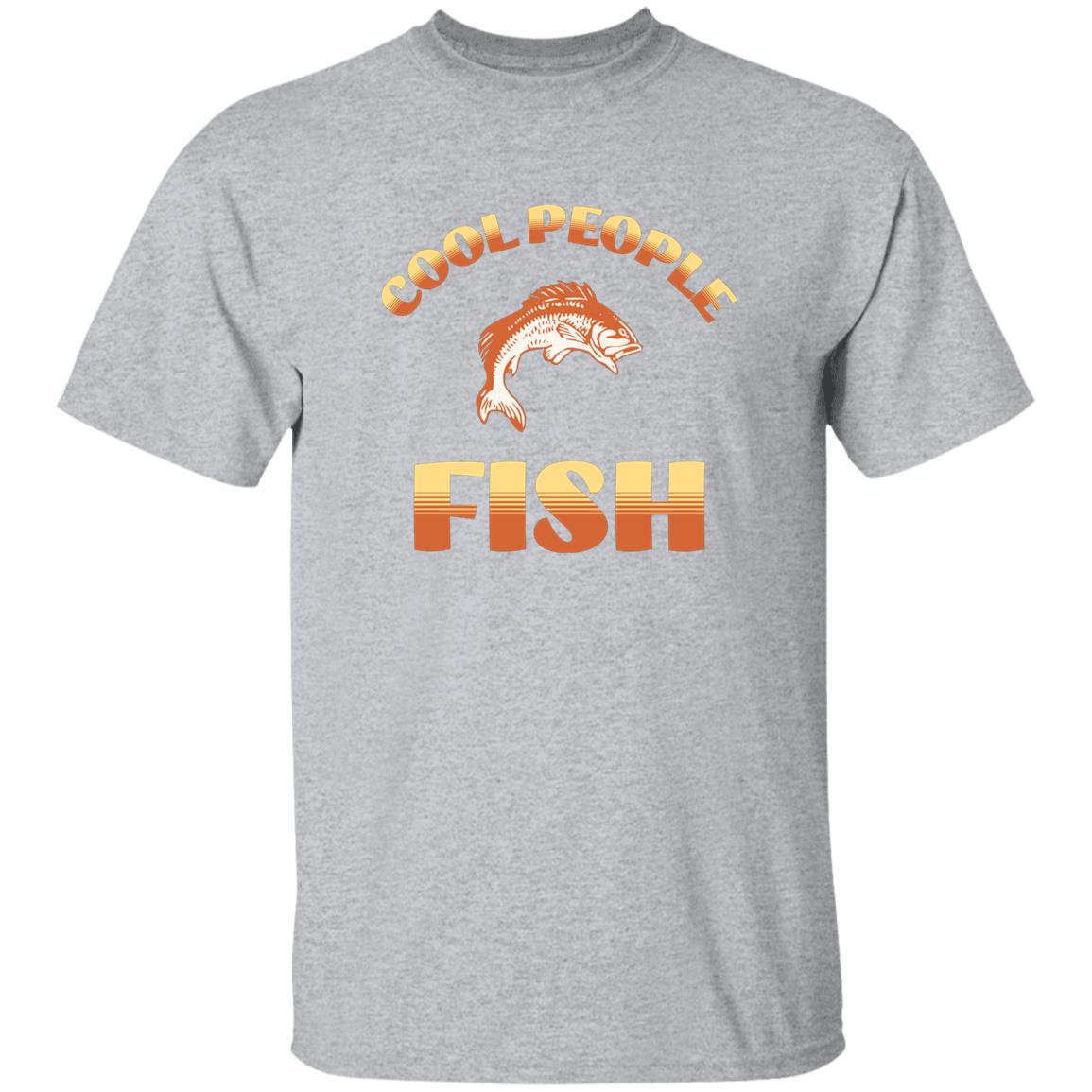 Cool people fish t-shirt k sport grey