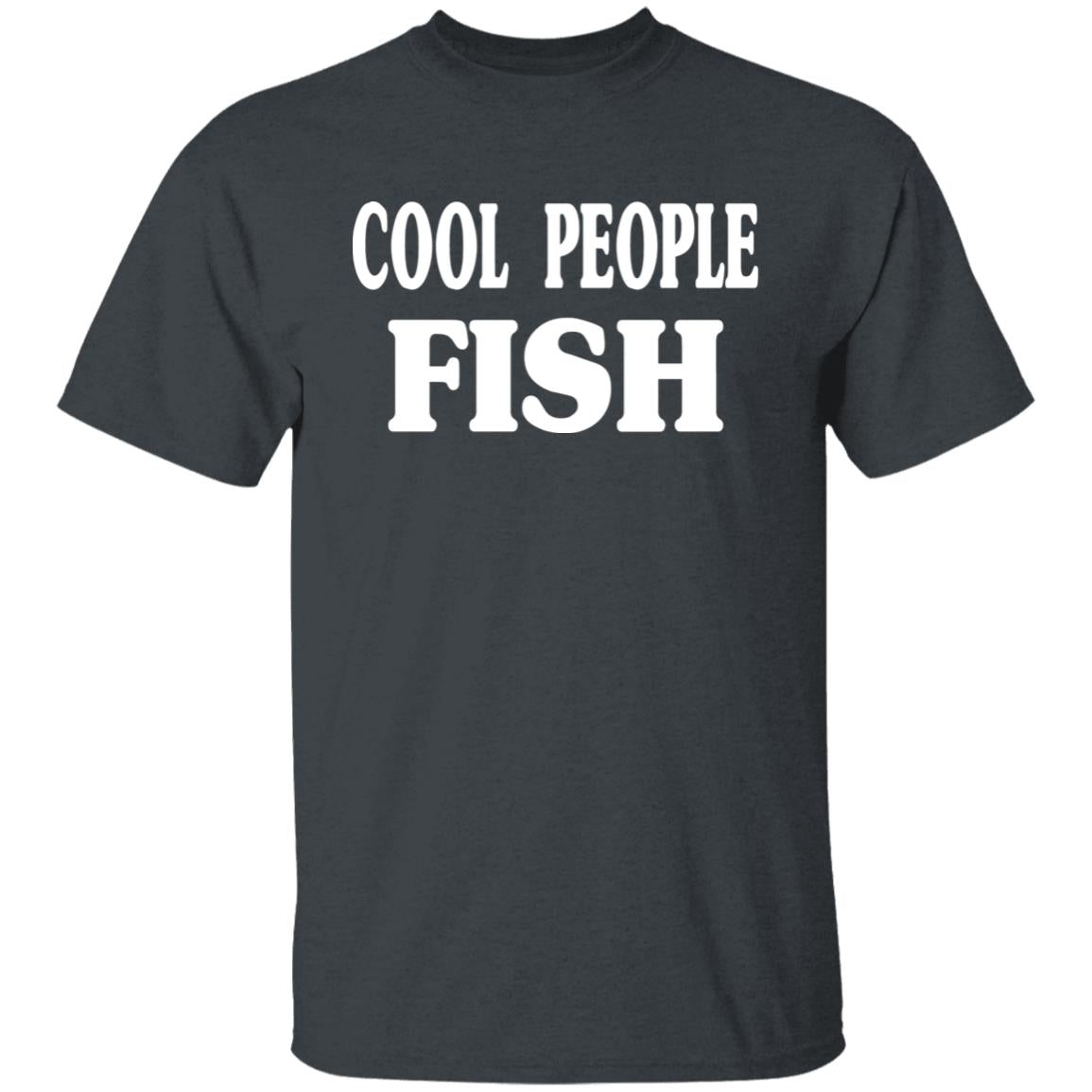 Cool people fish w t shirt dark-heather