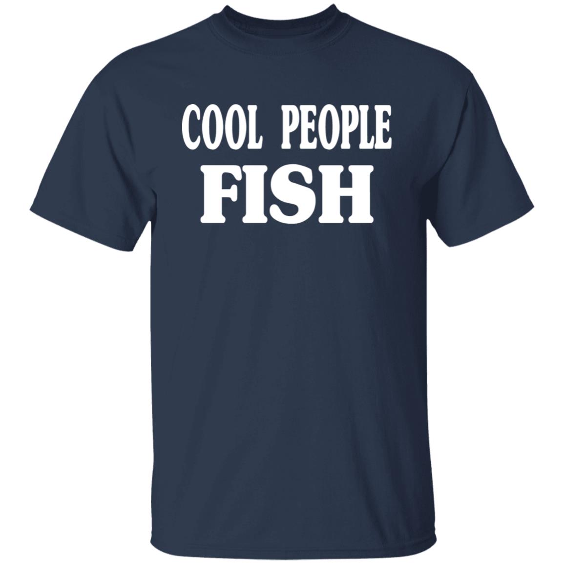 Cool people fish w t shirt navy