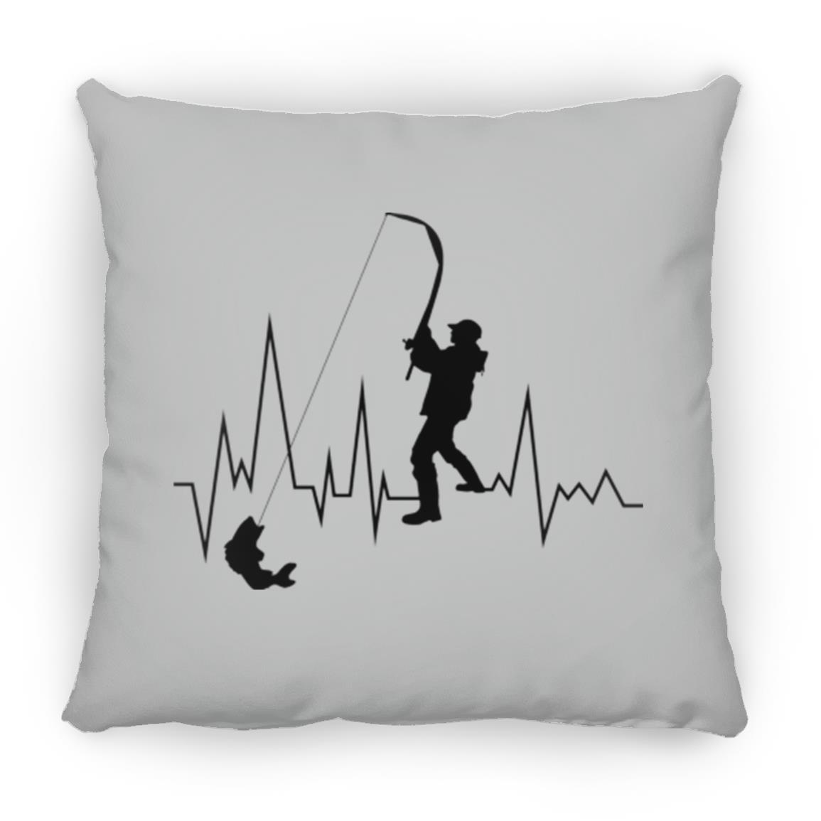 Heartbeat 14 x 14 pillow Silver