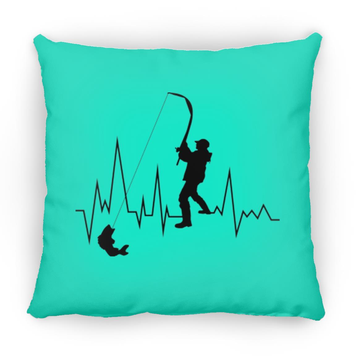 Heartbeat 14 x 14 pillow Teal