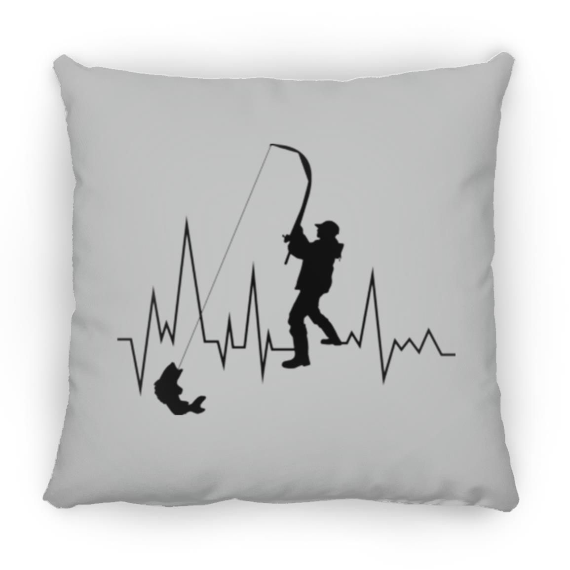 Heartbeat 16 x 16 pillow Silver