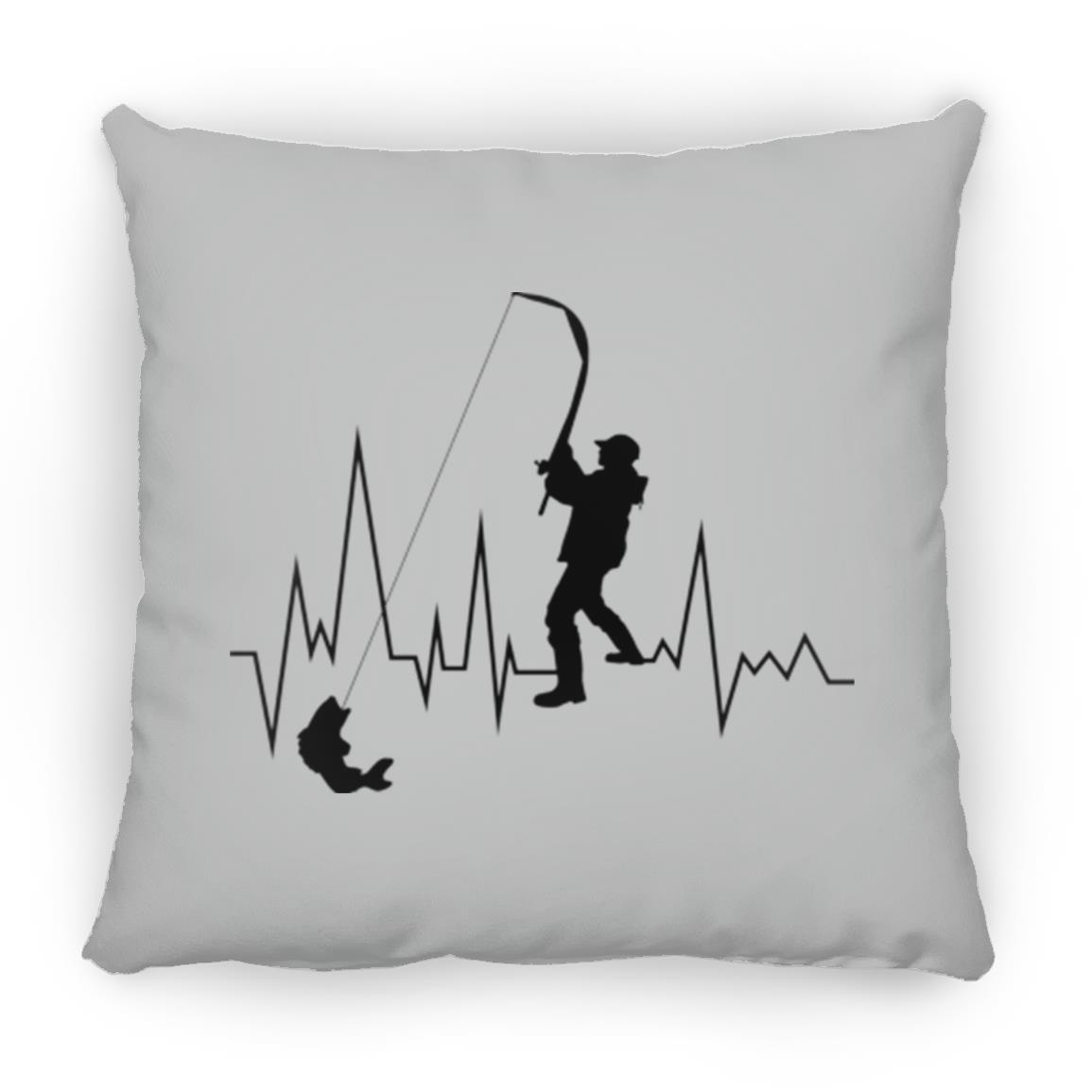 Heartbeat 18 x 18 pillow Silver