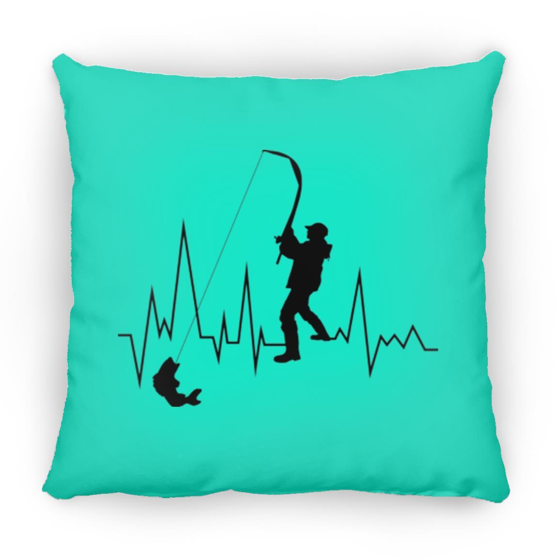 Heartbeat 18 x 18 pillow Teal