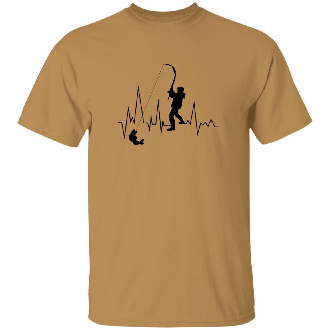 Heartbeat T shirt b old-gold