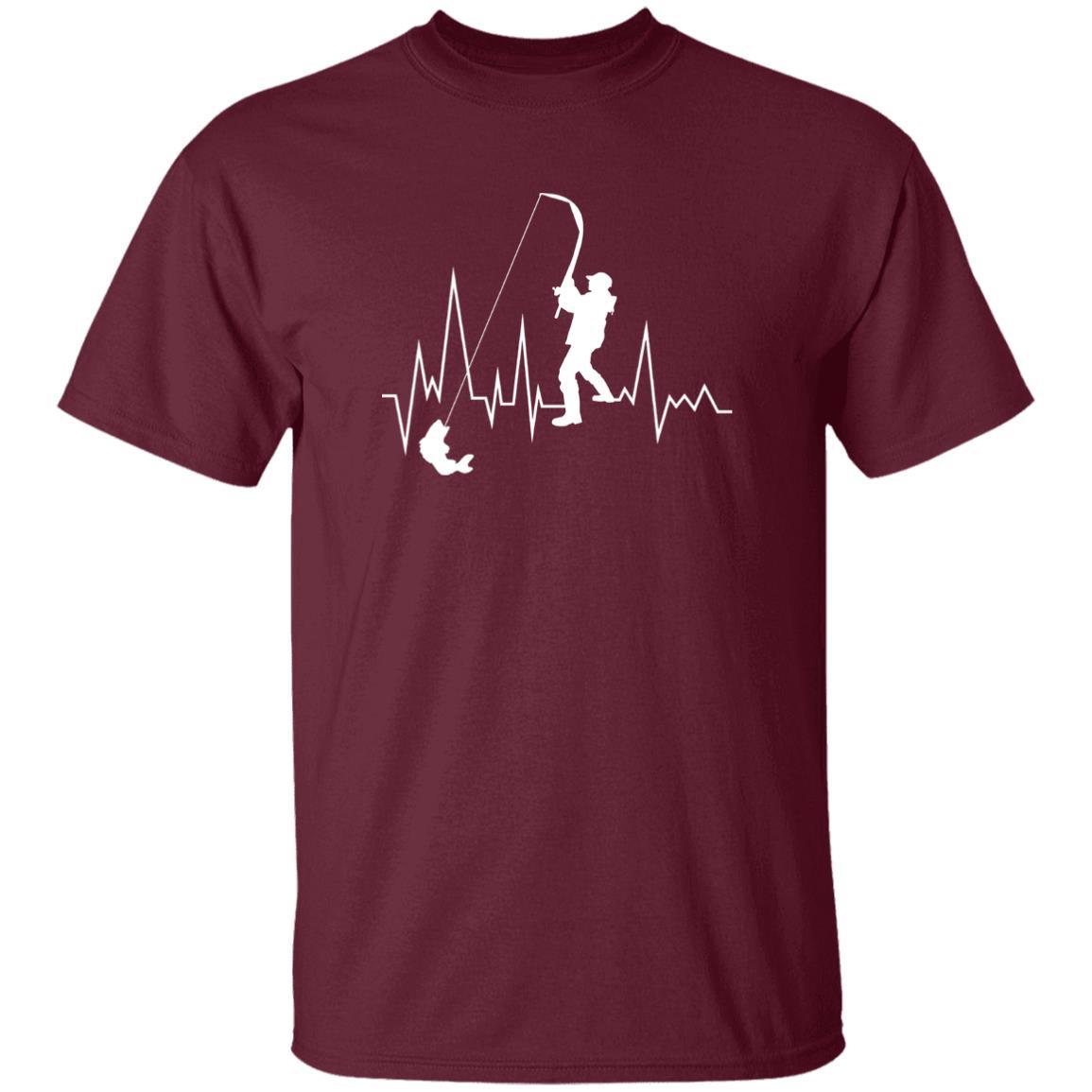 Heartbeat T shirt w maroon