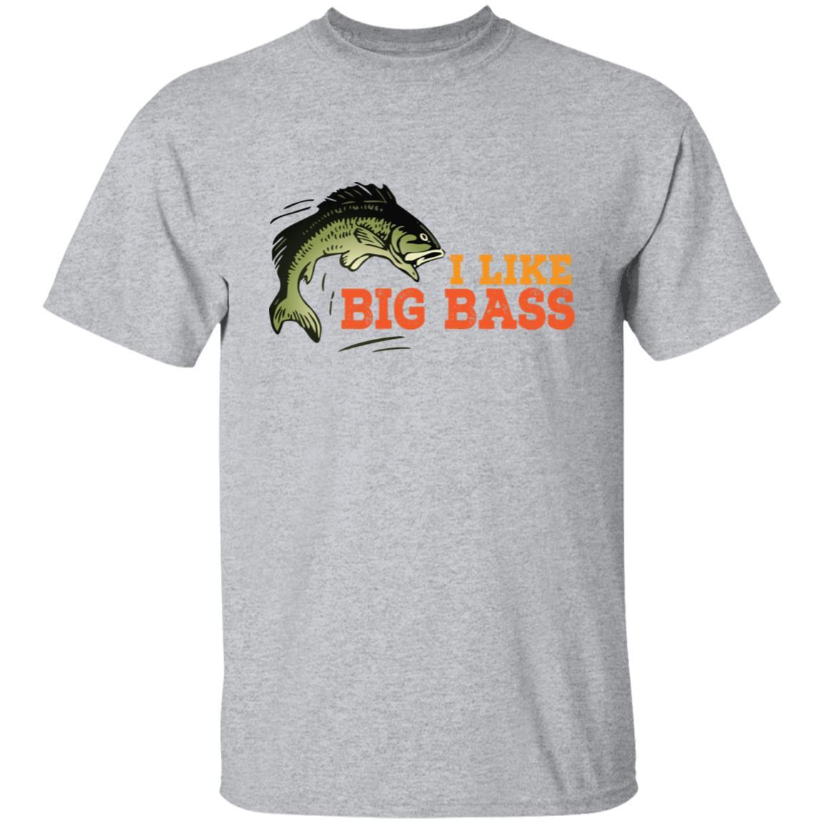 I like big bass t-shirt sport-grey