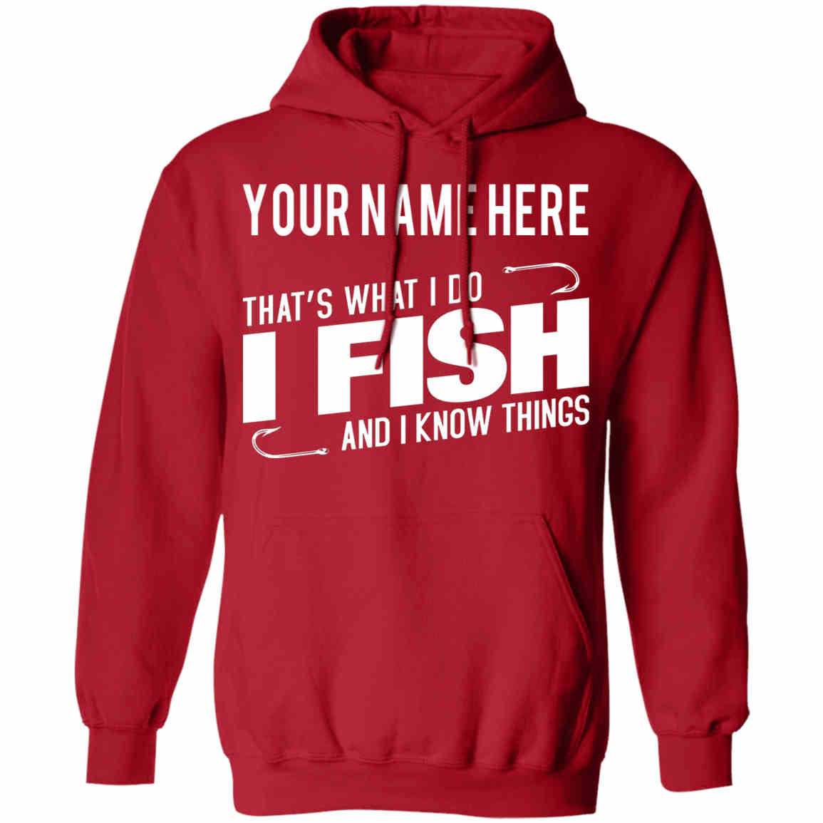 Personalized That's What I Do i Hoodie w red