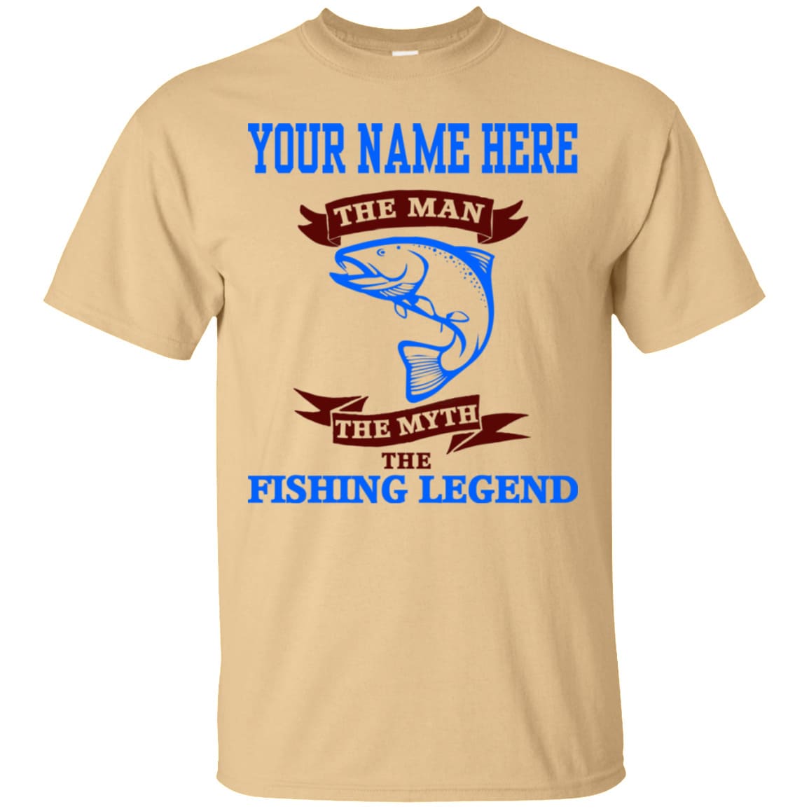 Personalized-The Man The Myth The Fishing Legend T Shirt c