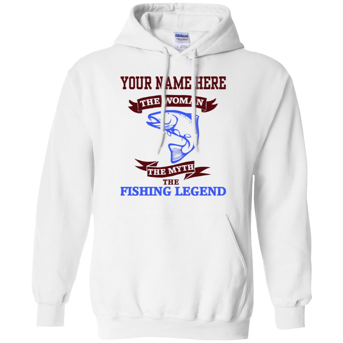 Personalized The Woman The Myth The Fishing Legend Hoodie c