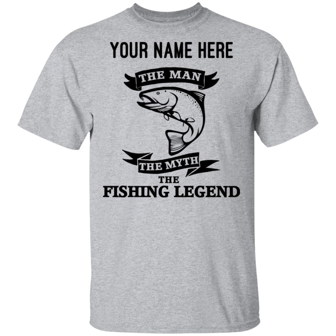Personalized The Man The Myth The Legend w T shirt sport-grey
