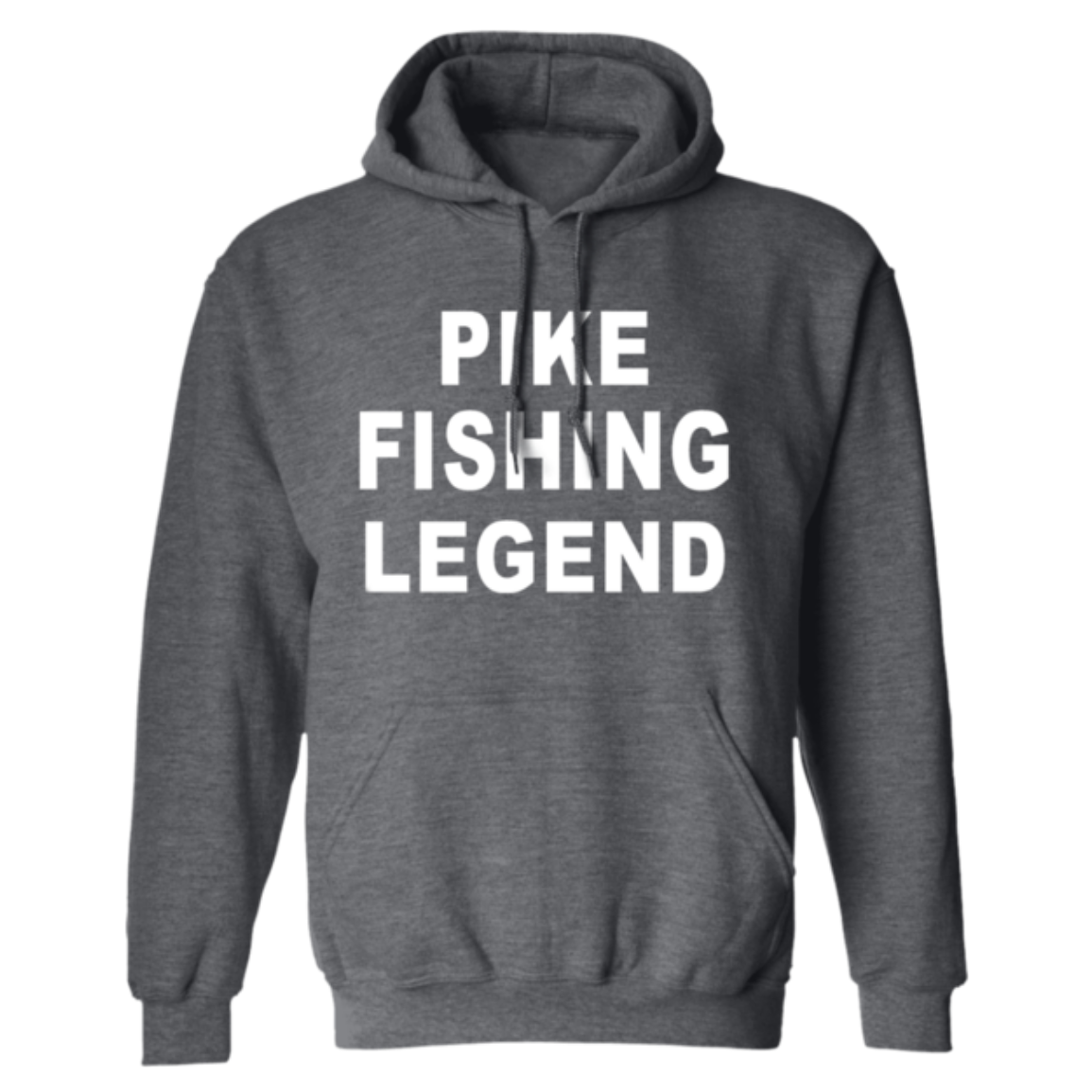 Pike fishing legend hoodie w dark-heather