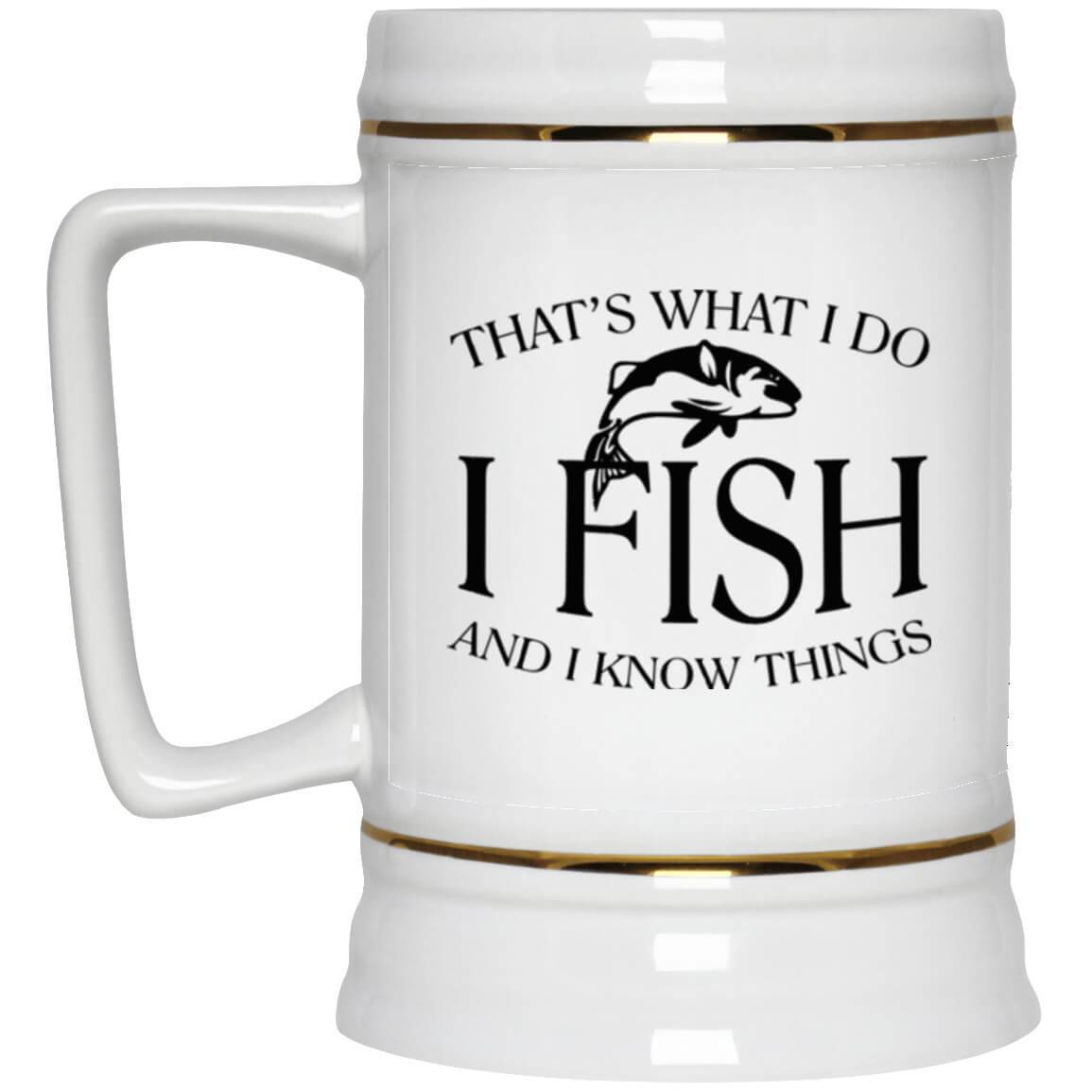 That's What I Do White Beer Stein a