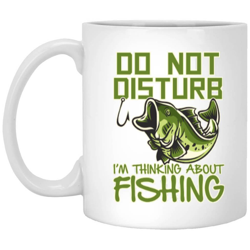 Thinking About Fishing White Mug a