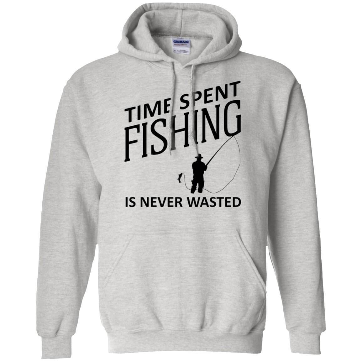 Time Spent Fishing Pullover Hoodie b