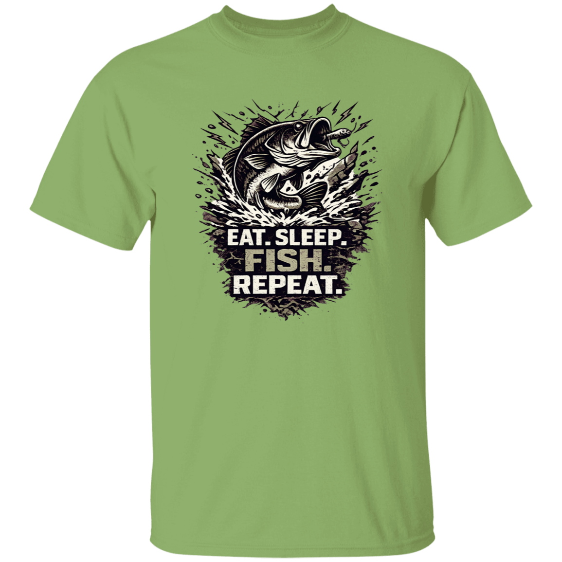 Eat Sleep Fish Repeat T-shirt Kiwi