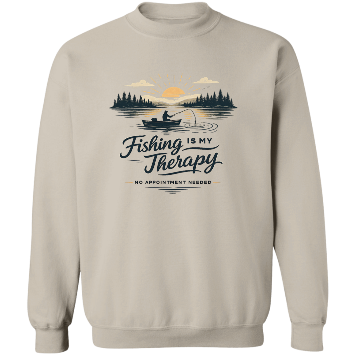 Fishing is my therapy Sweatshirt Sand