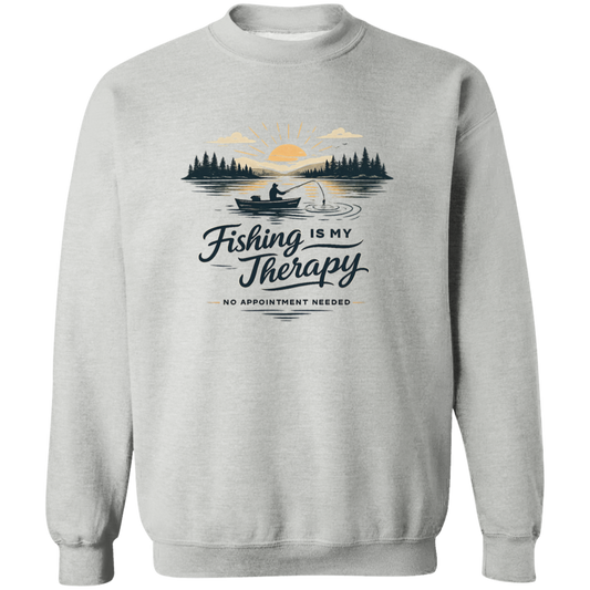 Fishing is my therapy Sweatshirt Sport-Grey