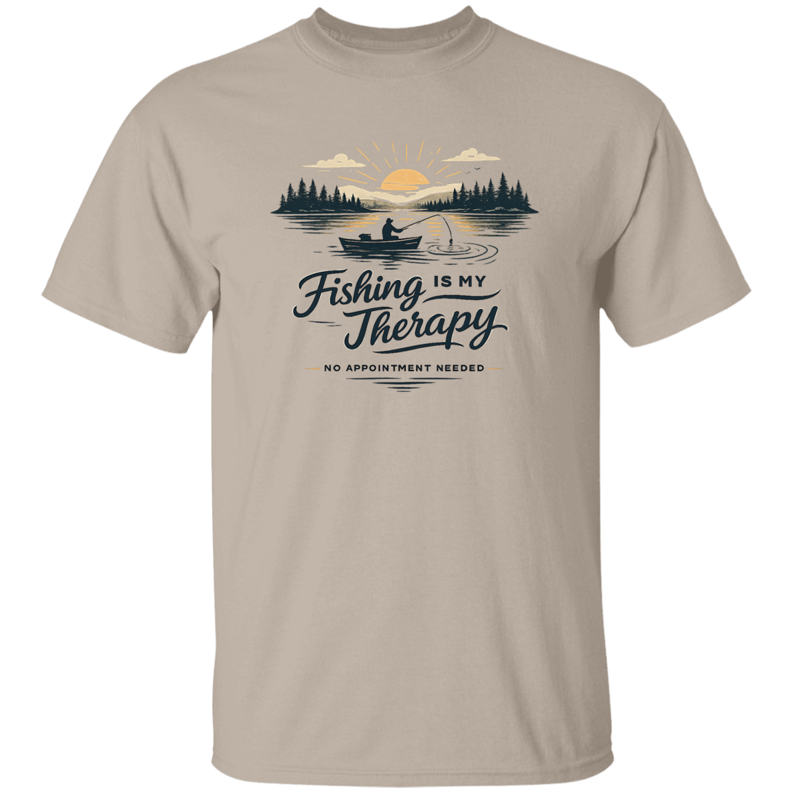 Fishing is my therapy T-shirt Sand