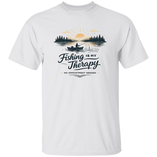 Fishing is my therapy T-shirt White