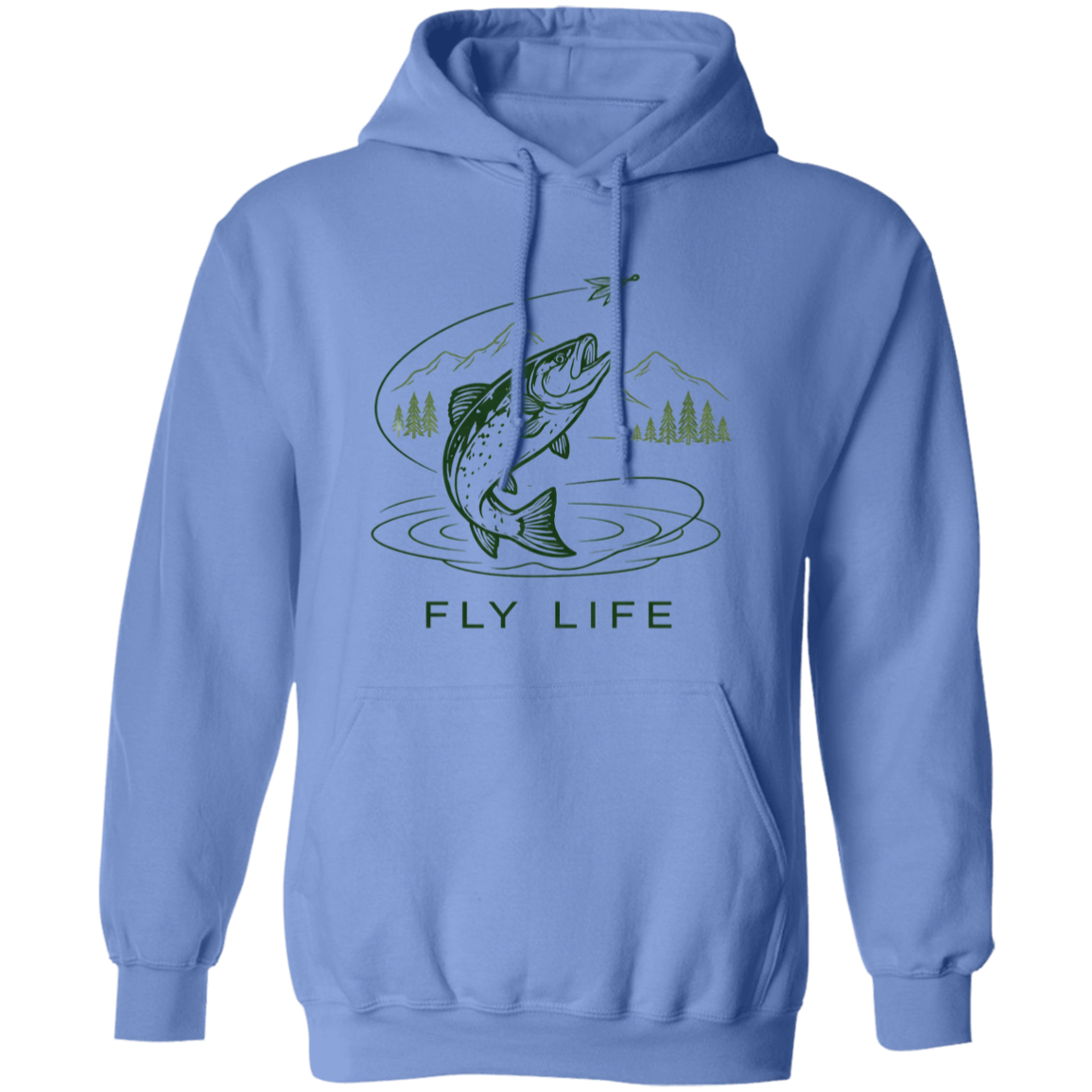 Fly Life Hoodie-Carolina-Blue