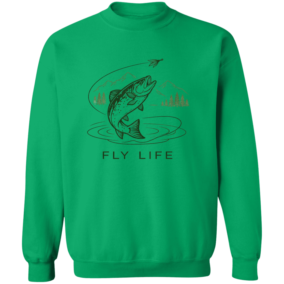 Fly Life Sweatshirt-Irish-Green