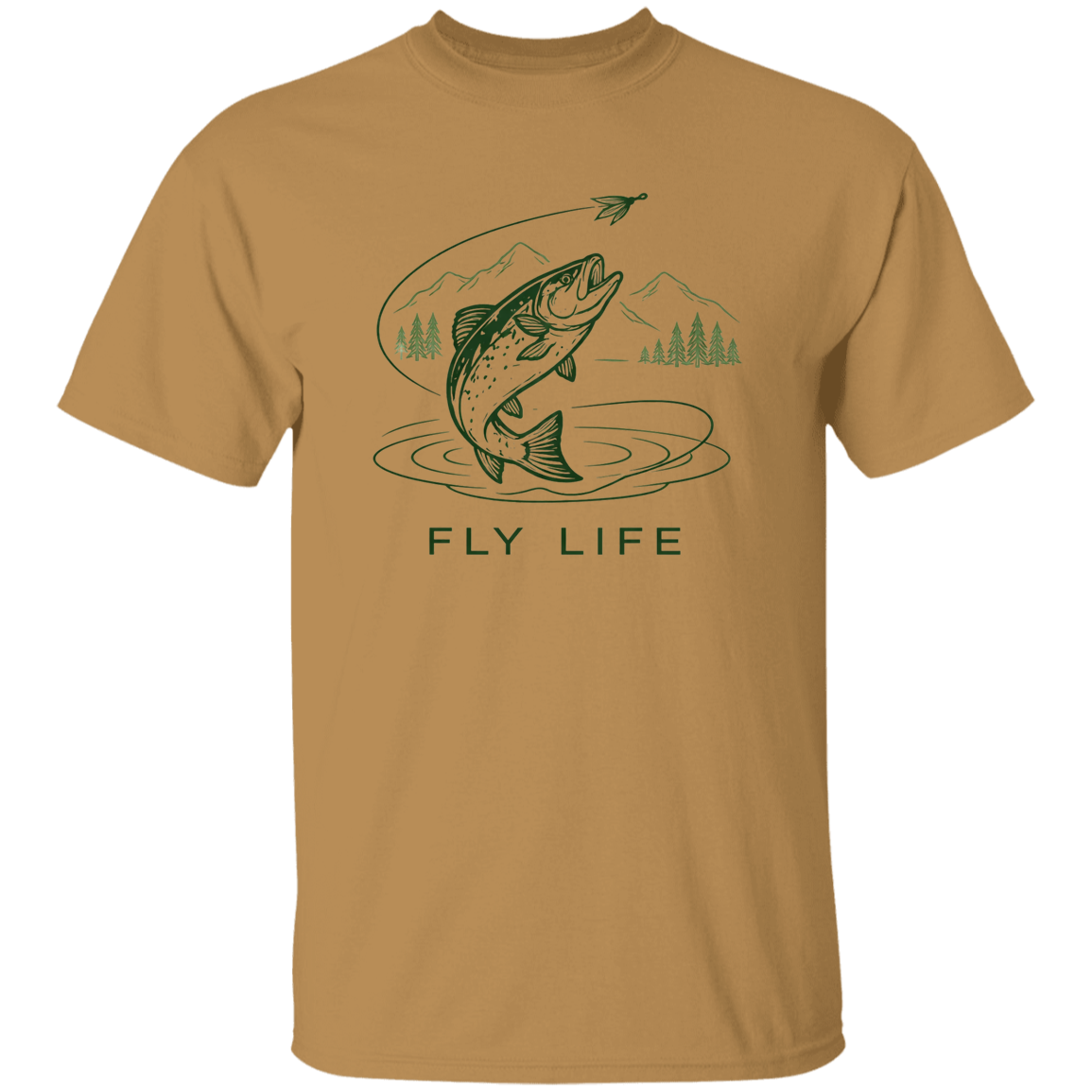 Fly Life T-Shirt-Old-Gold