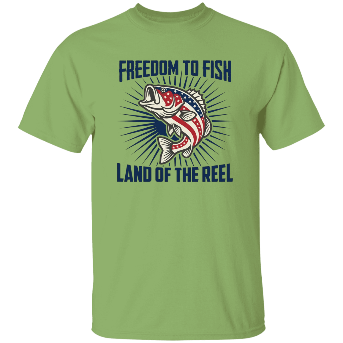 Freedom To Fish Land of The Reel T-Shirt Kiwi