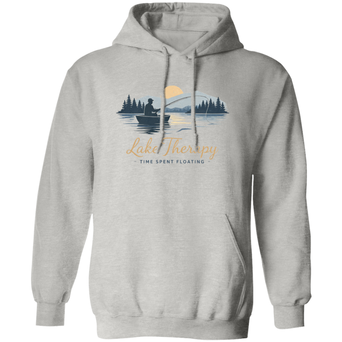 Lake Therapy Time Spent Floating Hoodie ash