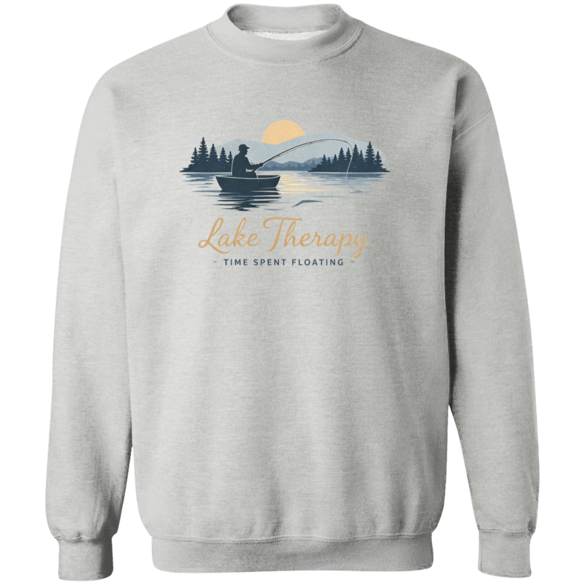 Lake Therapy Time Spent Floating Sweatshirt Sport-Grey