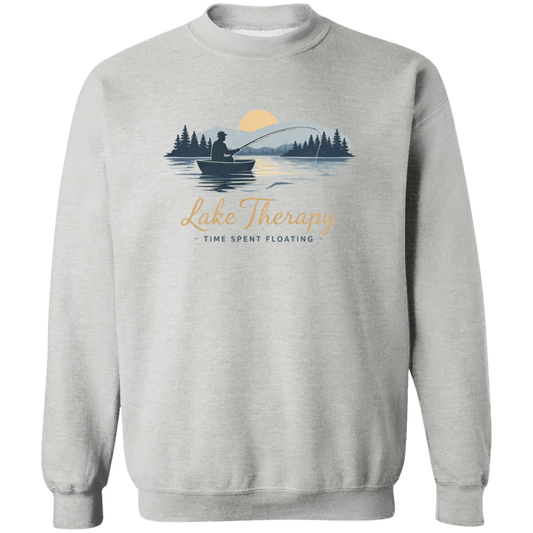 Lake Therapy Time Spent Floating Sweatshirt Sport-Grey