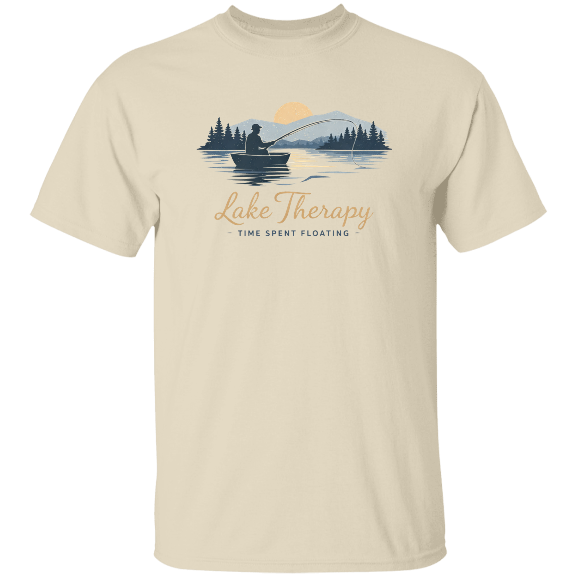 Lake Therapy Time Spent Floating  T-Shirt Natural