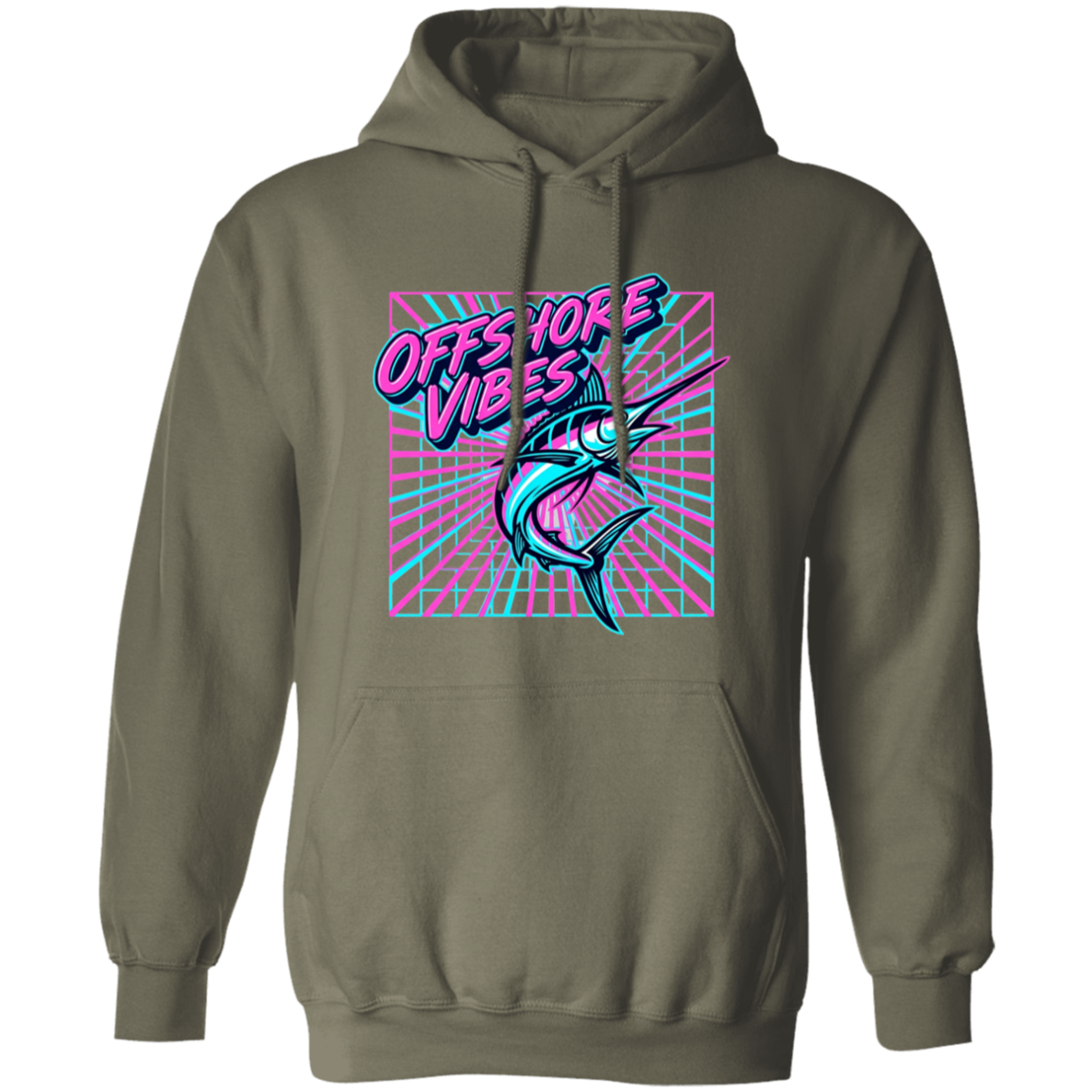 Offshore Vibes Hoodie Military-Green