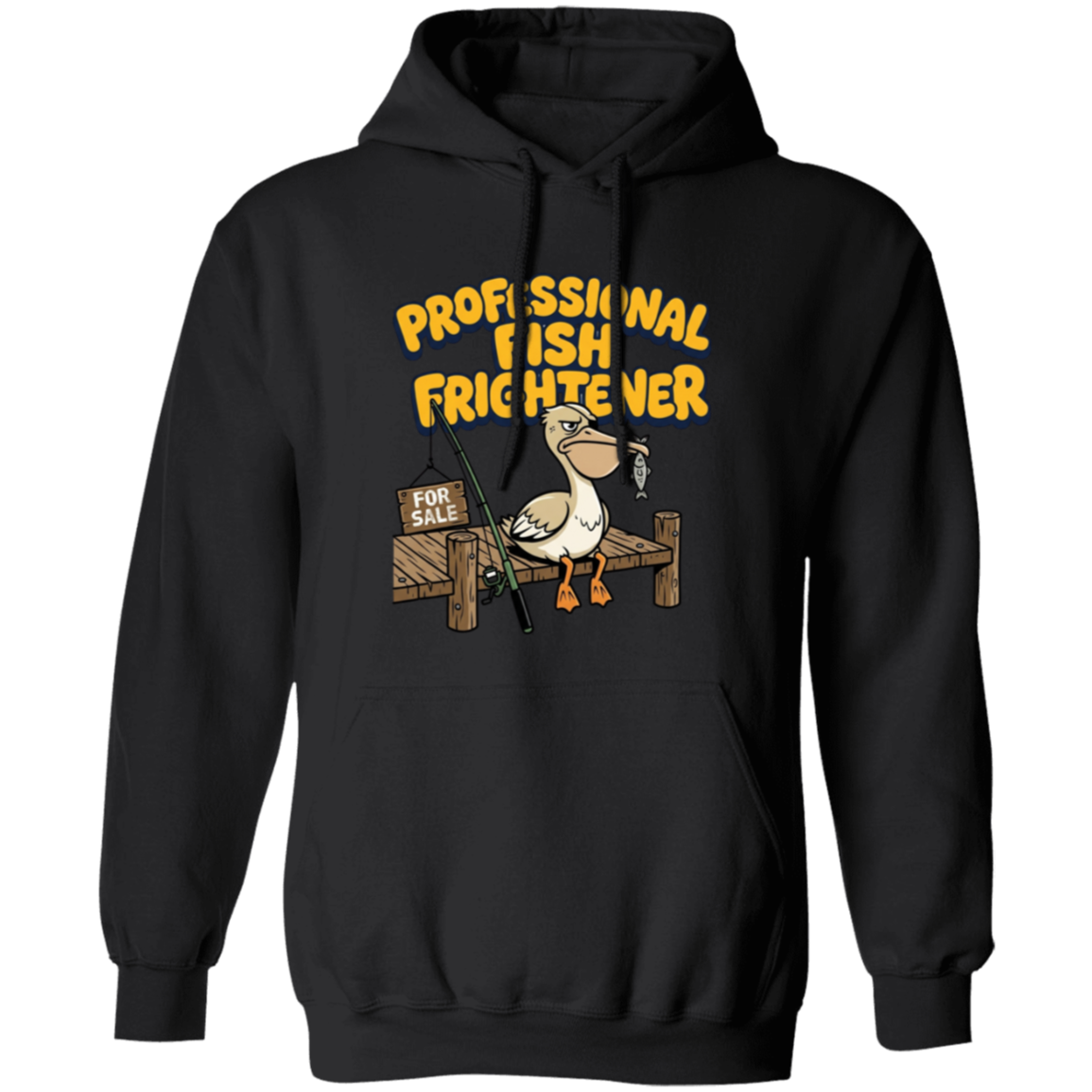 Professional Fish Frightener Hoodie Black