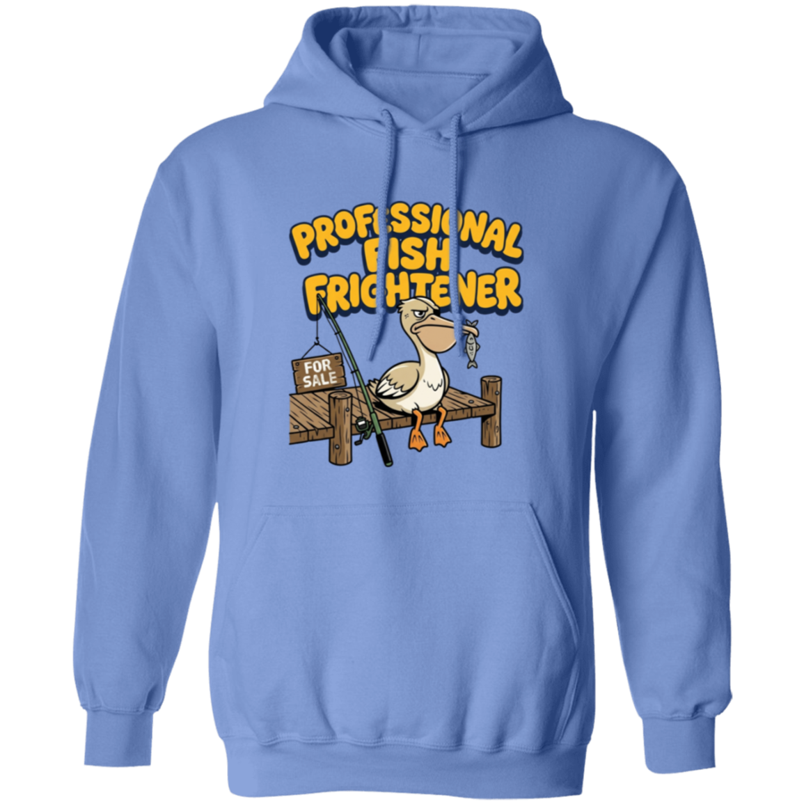 Professional Fish Frightener Hoodie Carolina-Blue