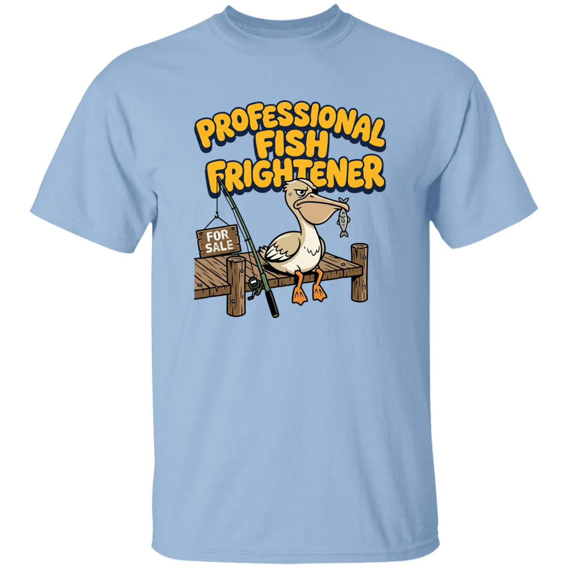 Professional Fish Frightener T-Shirt Light-Blue
