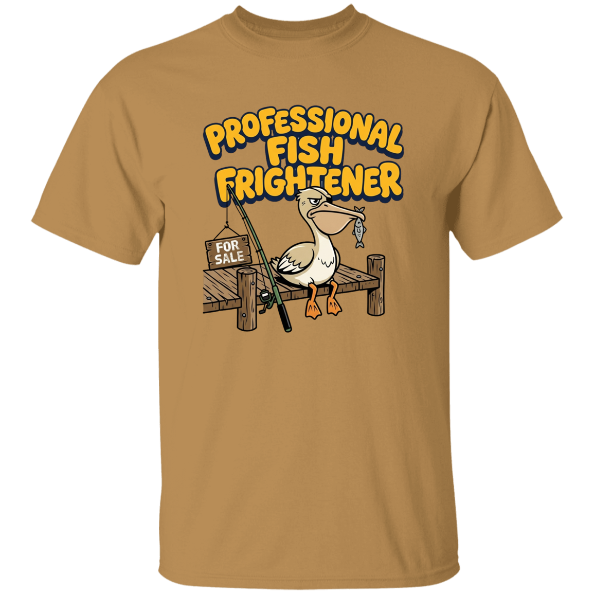 Professional Fish Frightener T-Shirt Old-Gold