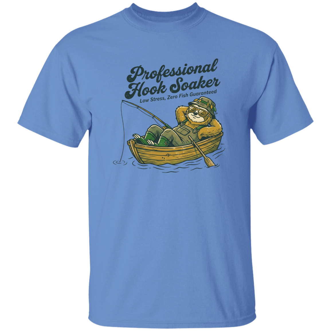Carolina Blue color t-shirt with a saying, Professional Hook soaker, for men and women
